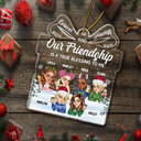 Our Friendship Is A True Blessing Christmas Besties - Personalized Custom Shaped Acrylic Ornament