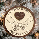 Gift For Couples - Forever To Go Christmas Couple - Personalized 2-Layered Wooden Ornament