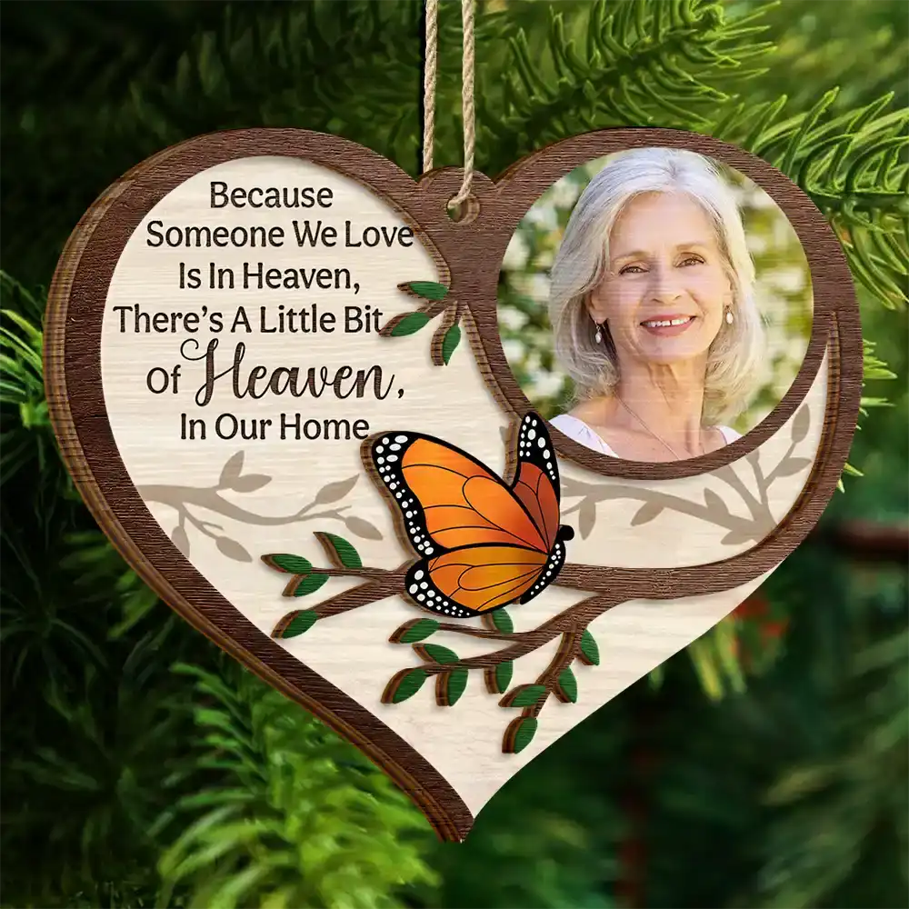 Family, Parents, Gift For Grandparents, Gift For Sibling - Custom Photo I'm Always With You Family Memorial - Personalized 2-Layered Wooden Ornament