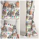 Pet Lovers - Custom Photo Best Dog Dad Ever Cat Pet Christmas Light - Personalized Pajama Pants