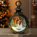 Pet Lovers, Dog Lovers, Cat Lovers, Memorial - Custom Photo Pet Face Dog Cat Memorial - Personalized Candlelight Lantern Ornament