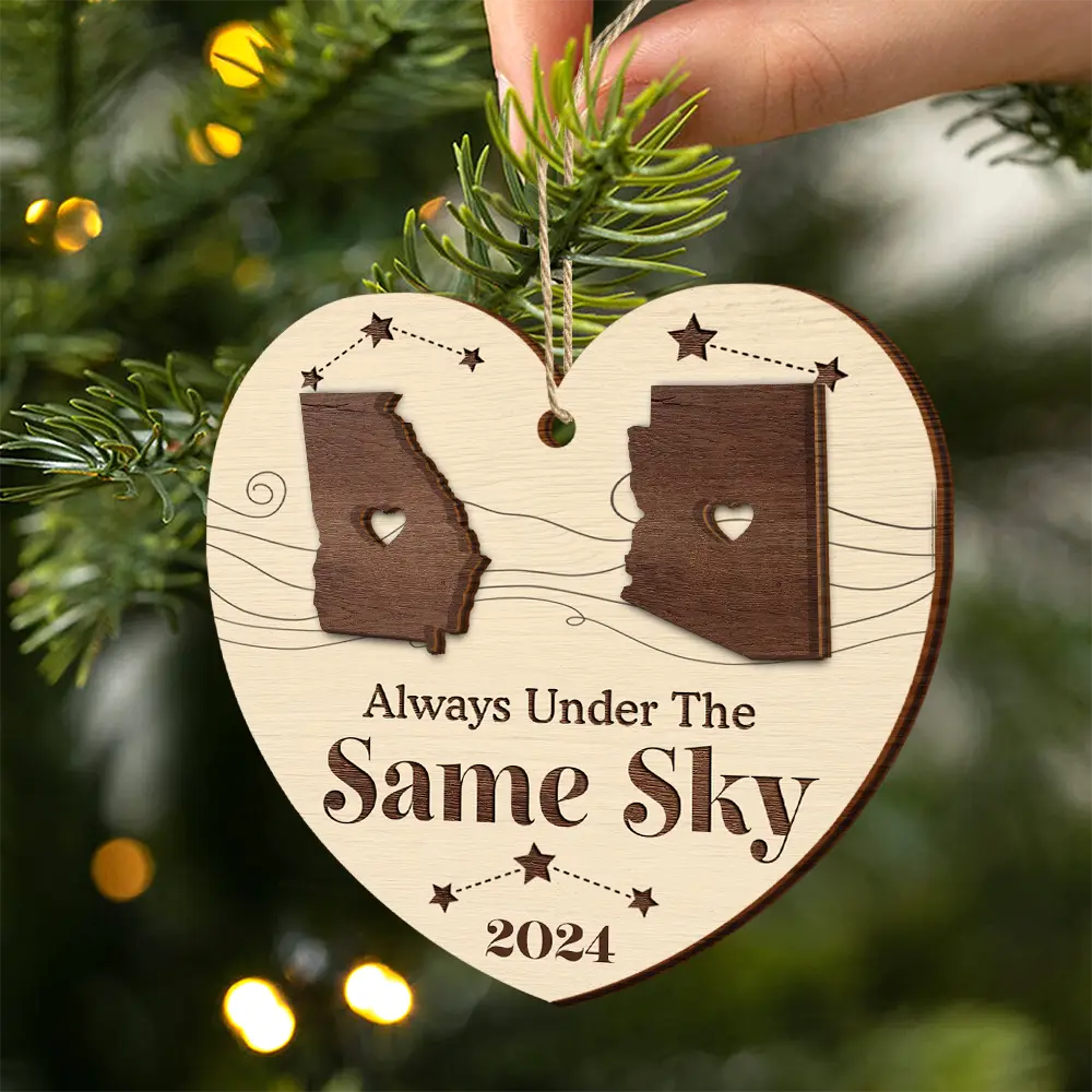 Family, Gift For Sibling, Parents, Gift For Grandparents, Gift For Sisters, Gift For Brothers, Gift For Bestie - Long Distance The Miles Don't Matter Christmas - Personalized 2-Layered Wooden Ornament
