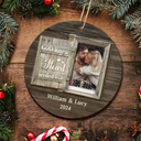 Gift For Couples,Gift For Husband,Gift For Wife,Gift For Boyfriend,Gift For Girlfriend - Custom Photo God Knew My Heart Needed You Anniversary Couples - Personalized 2-Layered Wooden Ornament