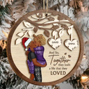 Gift For Couples,Gift For Husband,Gift For Wife,Gift For Boyfriend,Gift For Girlfriend - And So Together They Built A Life They Loved Couples - Personalized 2-Layered Wooden Ornament