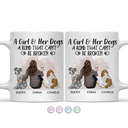 Happy,Pet Lovers,Dog Lovers,Dog Mom,Dog Dad - A Girl Her Dog A Bond That Can't Be Broken Dog Mom Dog Dad - Personalized Mug
