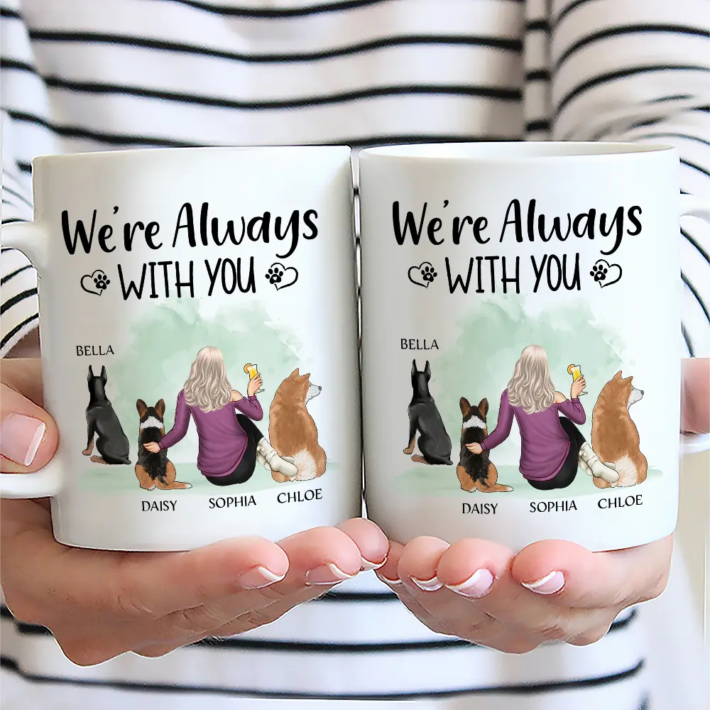 Happy,Pet Lovers,Dog Lovers,Dog Mom,Dog Dad - A Girl Her Dog A Bond That Can't Be Broken Dog Mom Dog Dad - Personalized Mug