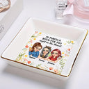 Gift For Bestie, Gifts For Colleagues, Gift For Sisters - Right In The Throat Besties - Personalized Ring Dish