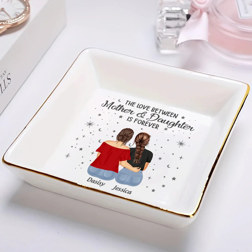 Love,Gift For Mother,Gift For Women,Gift For Yourself,Gift For Grandma,Gift For Daughter - Mother & Daughter From The Start - Personalized Ring Dish