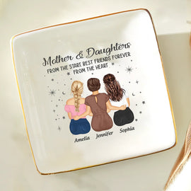 Love,Gift For Mother,Gift For Women,Gift For Yourself,Gift For Grandma,Gift For Daughter - Mother & Daughter From The Start - Personalized Ring Dish