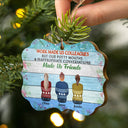 Work Made Us Colleagues Blue - Christmas Gift - Personalized Custom Wooden Ornament