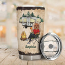 Just A Girl Who Loves Camping - Gift For Campers - Personalized Custom Tumbler