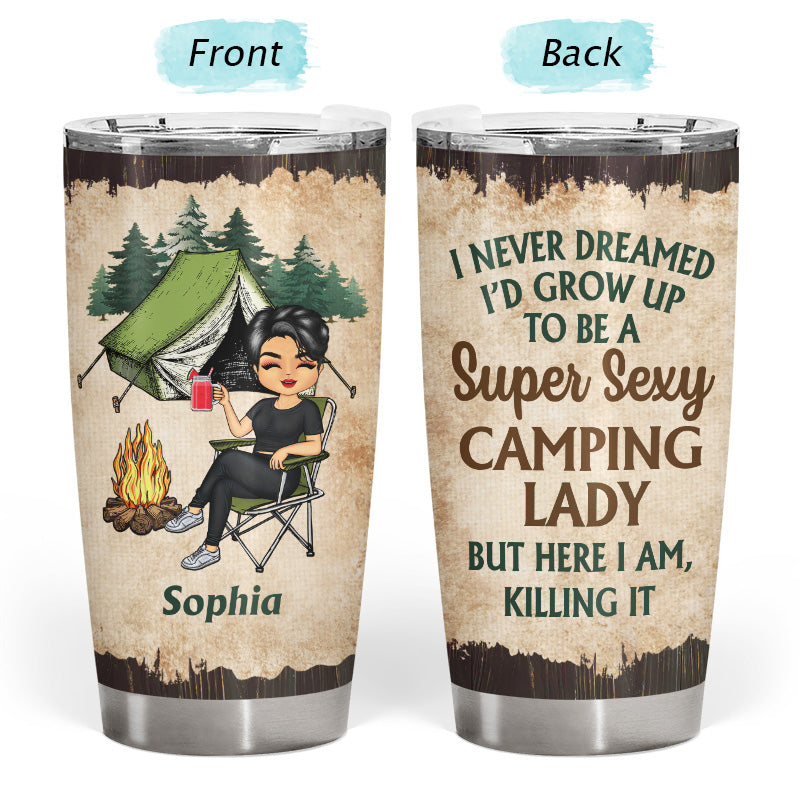 Just A Girl Who Loves Camping - Gift For Campers - Personalized Custom Tumbler