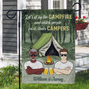 Drive Slow Drunk Campers Matter Camping Couple - Personalized Custom Flag