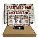 Proudly Serving Whatever You Bring Vintage Husband Wife - Couple Gift - Personalized Custom Classic Metal Signs