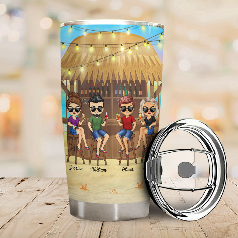 Here's To Another Year Of Bonding Over Alcohol Beach Summer Vacation Best Friends - Bestie BFF Gift - Personalized Custom Tumbler