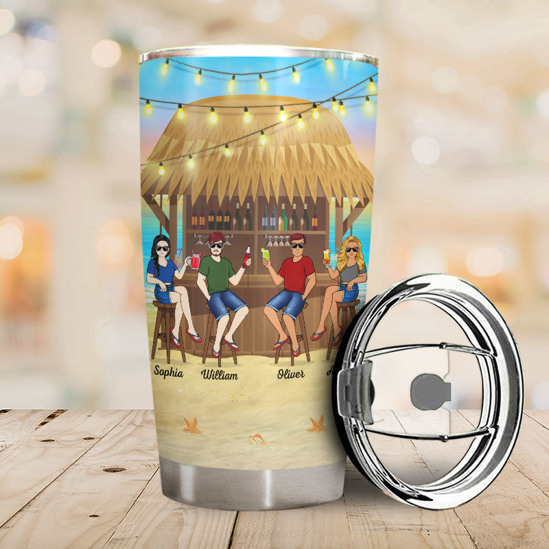 Here's To Another Year Of Bonding Over Alcohol Beach Sea Summer Vacation Best Friends - Bestie BFF Gift - Personalized Custom Tumbler