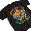 Husband And Wife Travel Partners For Life Beach Traveling Couple - Personalized Custom T Shirt