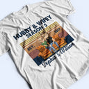 Hubby And Wifey Season Married Couple Retro - Anniversary Gift - Personalized Custom T Shirt