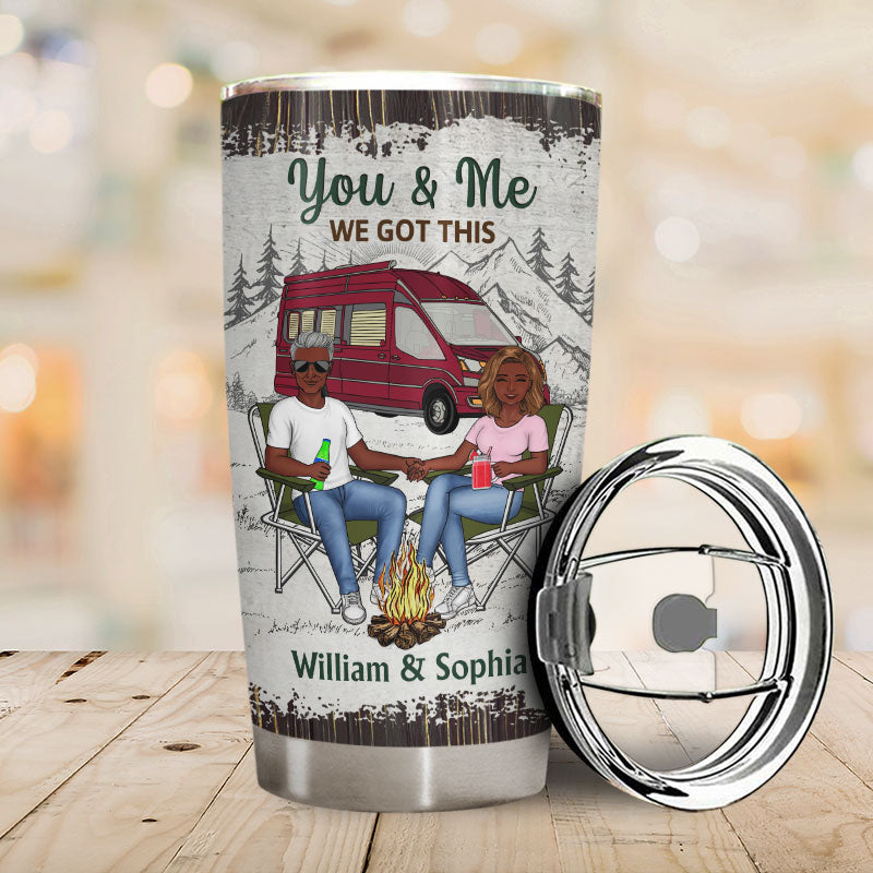 Camping Couple The Day I Met You - Couple Gift - Personalized Custom Tumbler