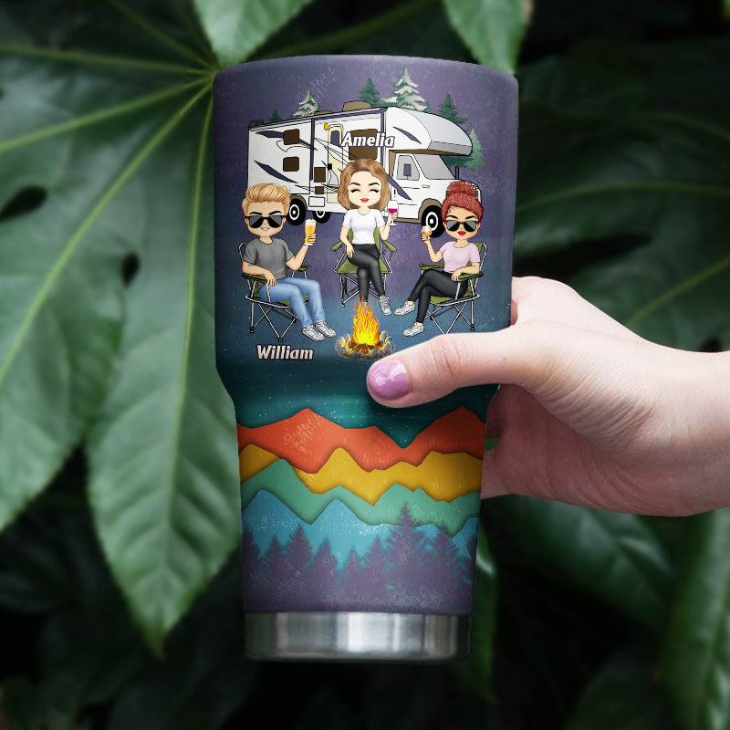 Apparently We Are Trouble When We Are Together Who Knew - Gift For Camping Friends - Personalized Custom 30 Oz Tumbler