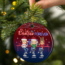 Here's To Another Year Of Bonding Over Alcohol Christmas Blue Best Friends - Bestie BFF Gift - Personalized Custom Circle Ceramic Ornament