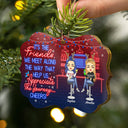 Here's To Another Year Of Bonding Over Alcohol Blue Christmas Best Friends - Bestie BFF Gift - Personalized Wooden Ornament