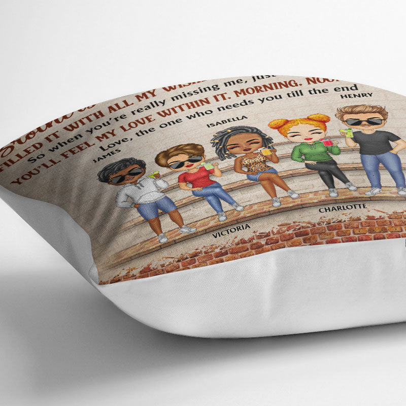 I Hugged This Little Pillow I Squeezed It Really Tight Friendship Best Friends Brothers Sisters Sibling - Family Gift - Personalized Custom Pillow