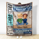 You Are My Love I Married You Because I Can't Live Without You Husband Wife - Gift For Couples - Personalized Custom Fleece Blanket