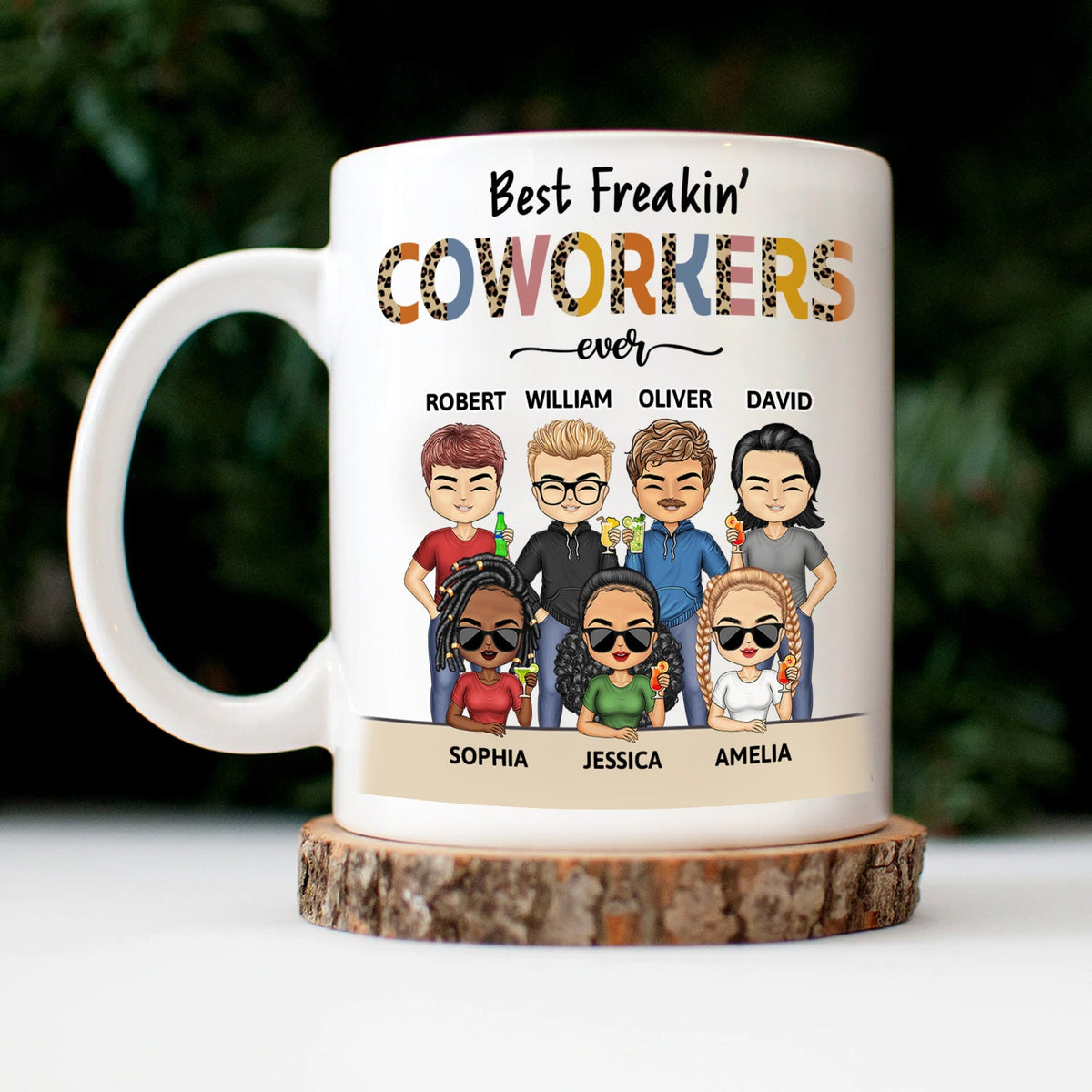 Best Freakin Coworkers Ever - Funny, Anniversary, Birthday Gifts For Colleagues, Besties - Personalized Custom Mug