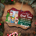 You Are The Reason I Don't Punch People At Work Green - Christmas Gifts For Colleagues, Coworker, Besties - Personalized Medallion Wooden Ornament