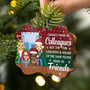 You Are The Reason I Don't Punch People At Work Green - Christmas Gifts For Colleagues, Coworker, Besties - Personalized Medallion Wooden Ornament