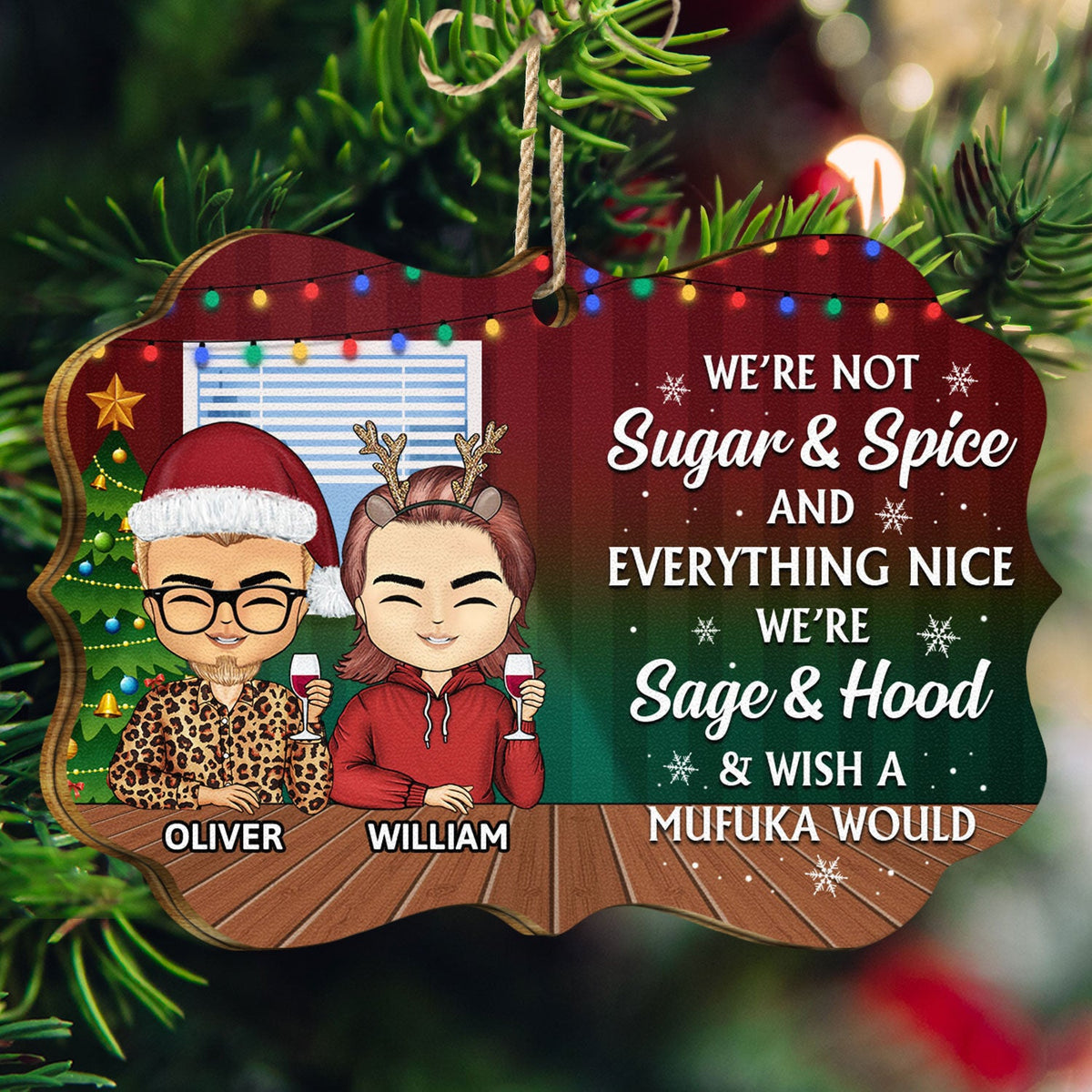 You Are The Reason I Don't Punch People At Work Green - Christmas Gifts For Colleagues, Coworker, Besties - Personalized Medallion Wooden Ornament