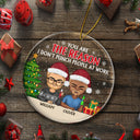 You Are The Reason I Don't Punch People At Work - Christmas Gifts For Colleagues, Coworker, Besties - Personalized Circle Acrylic Ornament