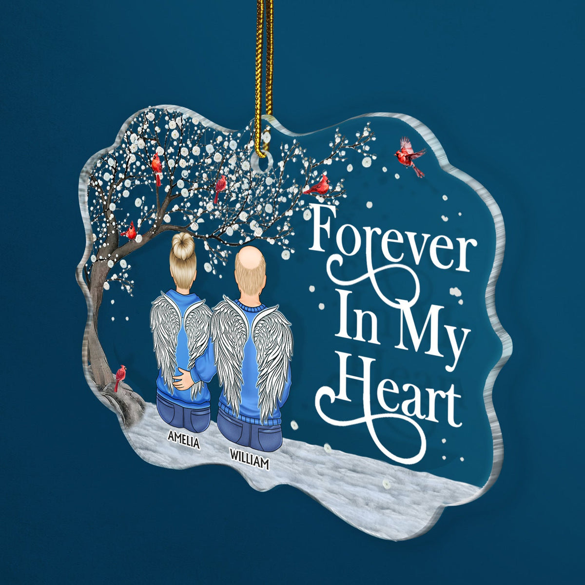 I'm Always With You - Christmas, Memorial Gift For Family, Friends - Personalized Medallion Acrylic Ornament