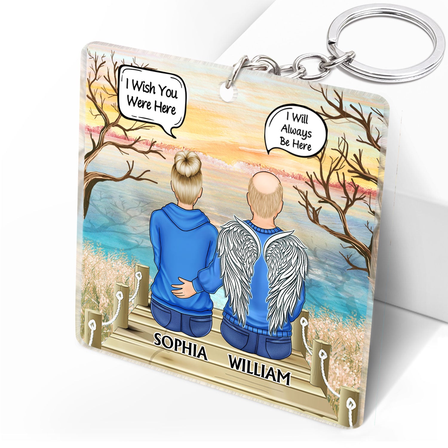 I Miss You I Know - Memorial Gift For Family, Friends, Siblings - Personalized Acrylic Keychain