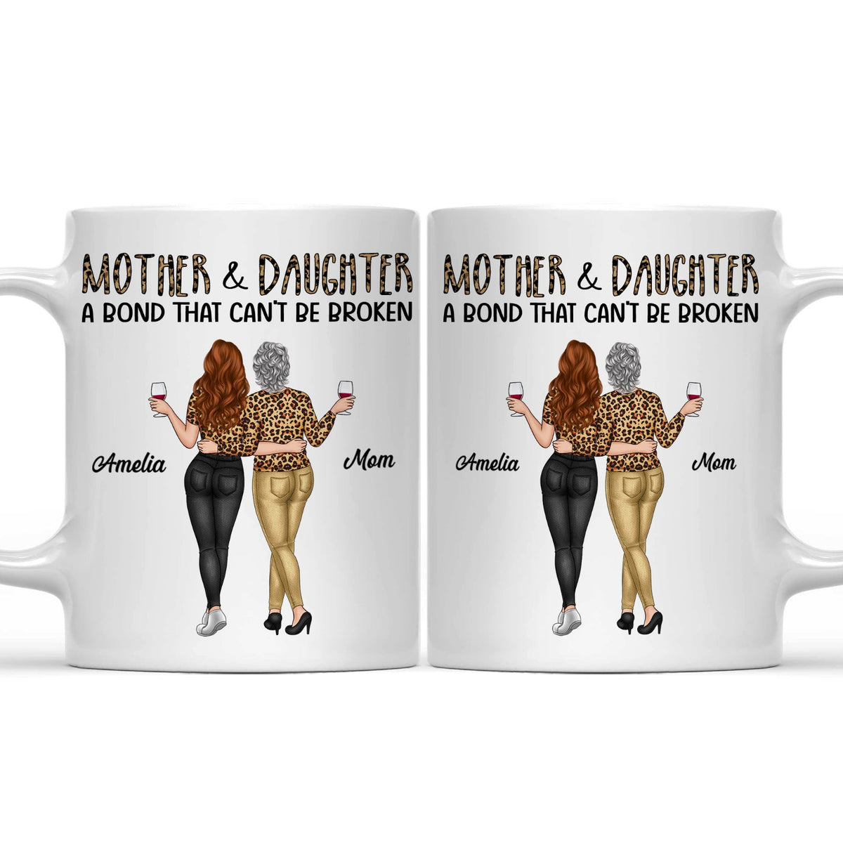 Mother & Daughters A Bond That Can't Be Broken - Gift For Mom, Mother, Grandma - Personalized Mug