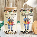 Mother & Daughters A Bond That Can't Be Broken - Gift For Mom, Mother, Grandma - Personalized Clear Glass Can