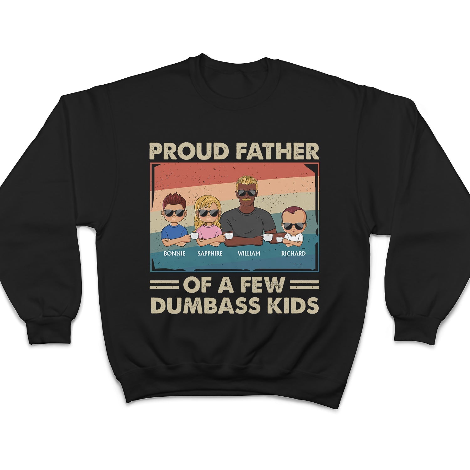 Proud Father Of A Few Kids - Funny Gift For Dad, Father, Grandpa - Personalized T Shirt