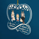 Mother And Daughter Forever Linked Together - Christmas Gift For Mom - Personalized Custom Shaped Acrylic Ornament