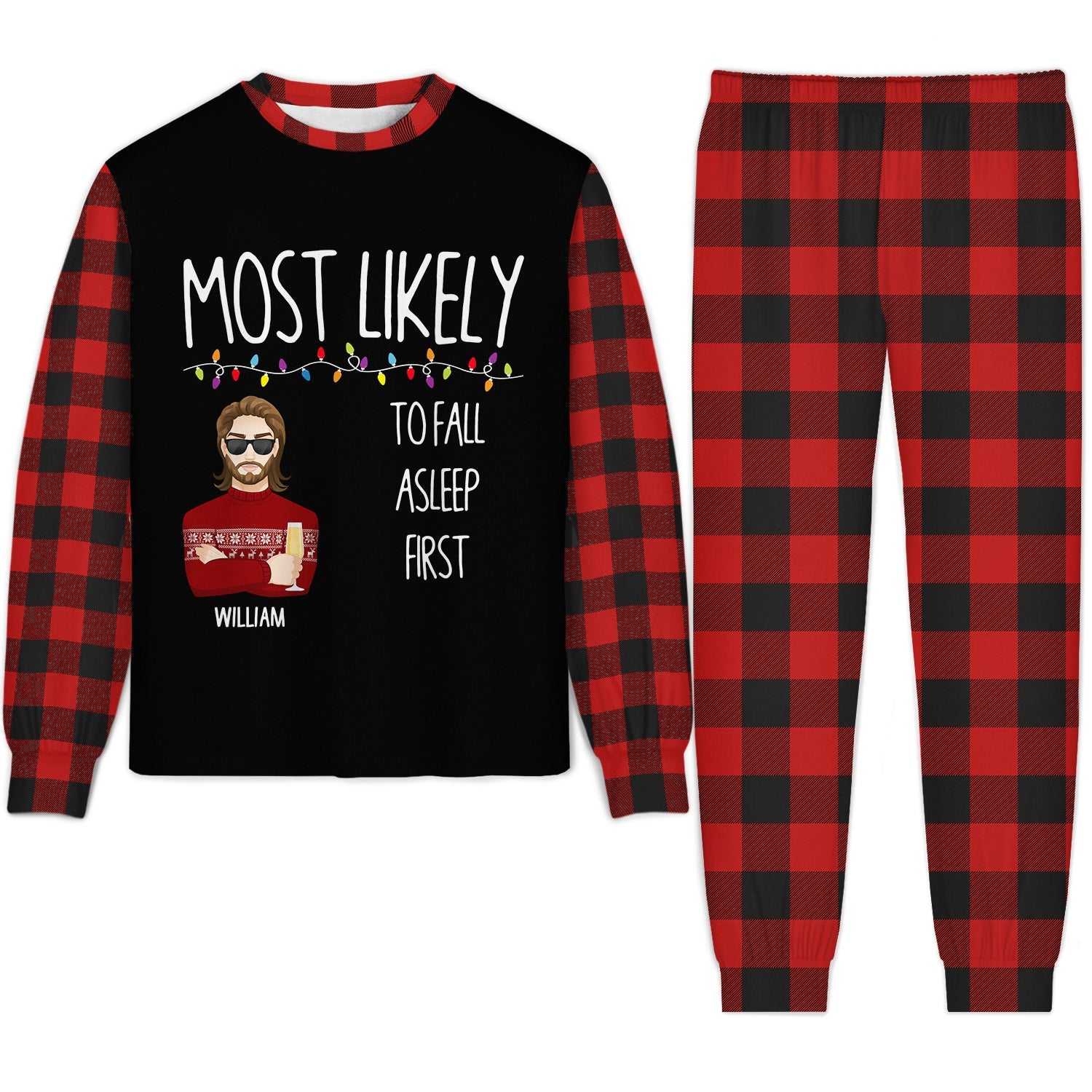 Christmas Family Matching Clothing Most Likely - Gift For Family - Personalized Unisex Pajamas Set