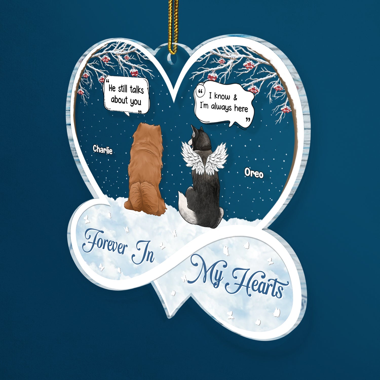 Christmas Pet Memorial They Miss You - Gift For Pet Lovers - Personalized Custom Shaped Acrylic Ornament