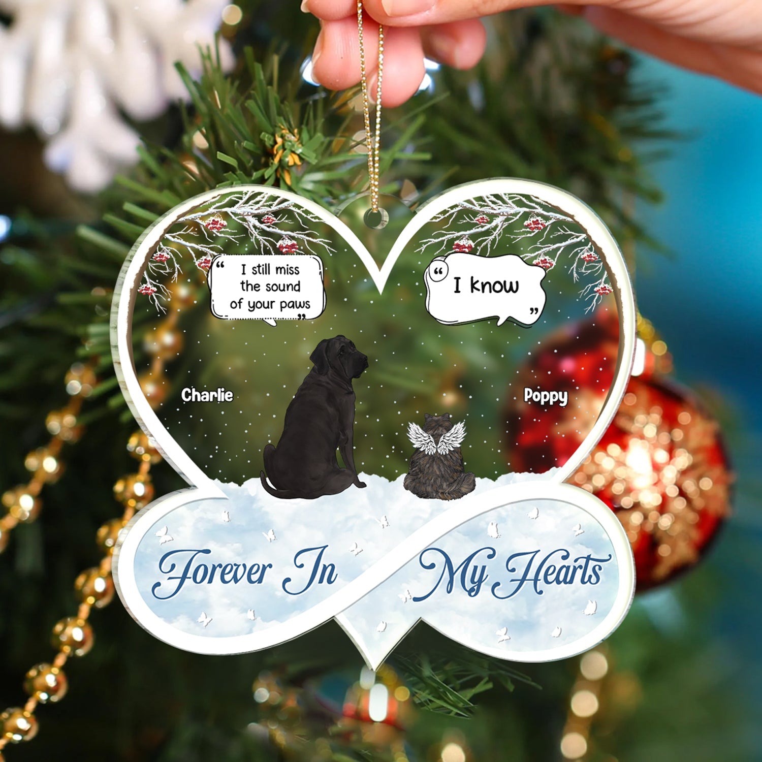 Christmas Pet Memorial They Miss You - Gift For Pet Lovers - Personalized Custom Shaped Acrylic Ornament