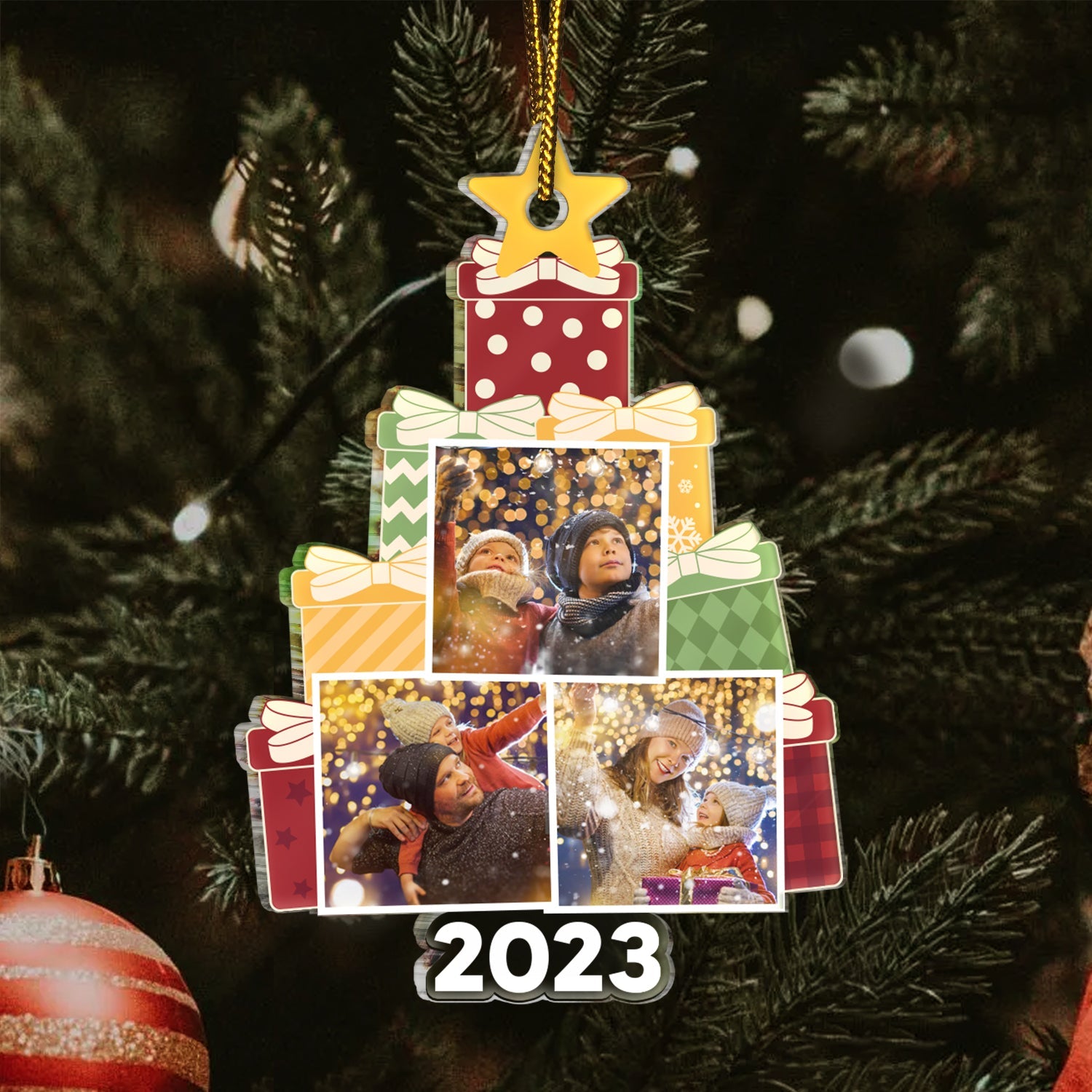 Custom Family Photo - Gift For Family - Personalized Custom Shaped Acrylic Ornament