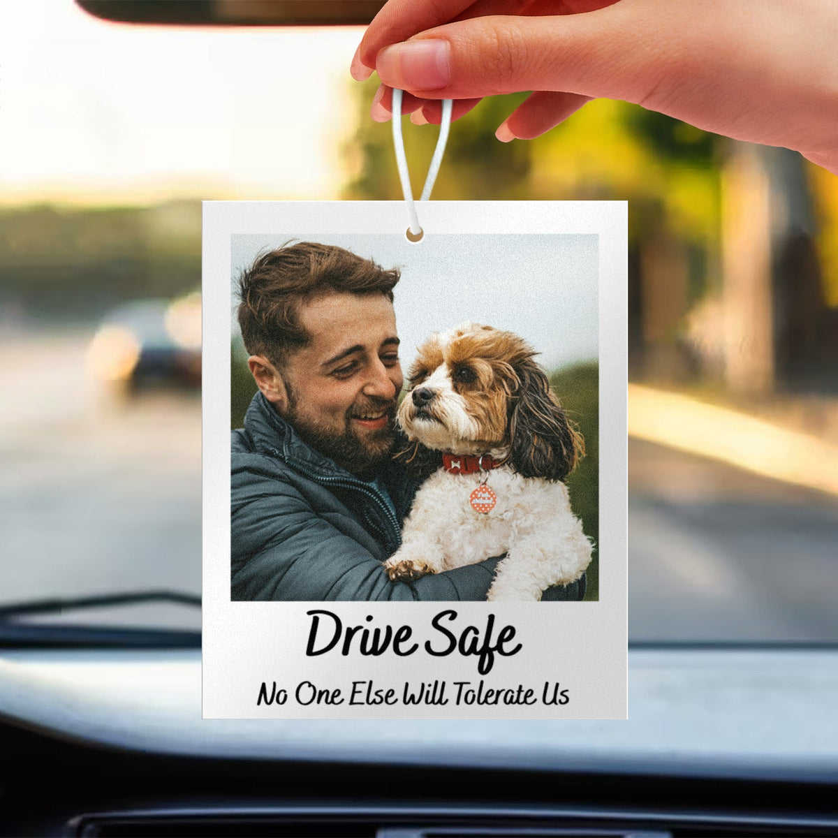 Custom Photo Drive Safe - Gift For Couples, Family, Gift For Mother, Father - Personalized Photo Air Freshener