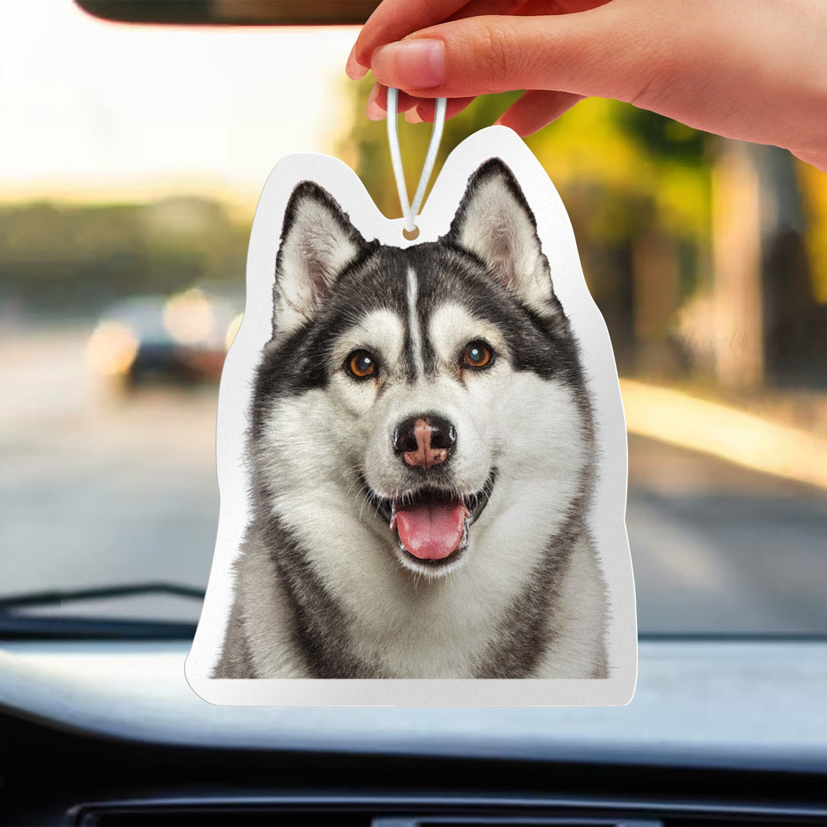 Custom Photo Cute Family, Pet Face Cut - Gift For Father, Gift For Family - Personalized Photo Air Freshener