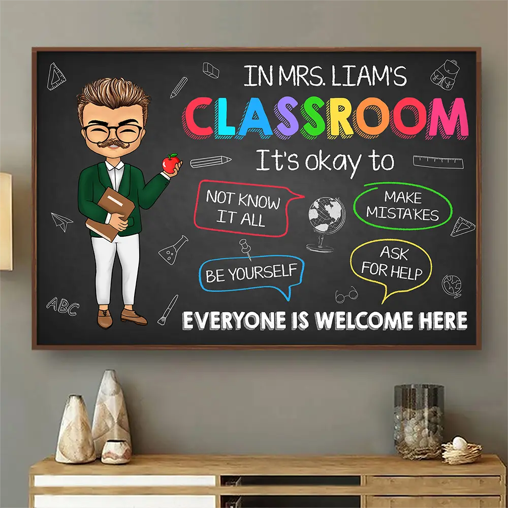 In This Classroom It's Okay To - Personalized Poster