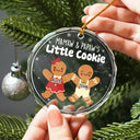 Grandma Grandpa Mom Dad Perfect Batch - Personalized Circle Glass Ornament