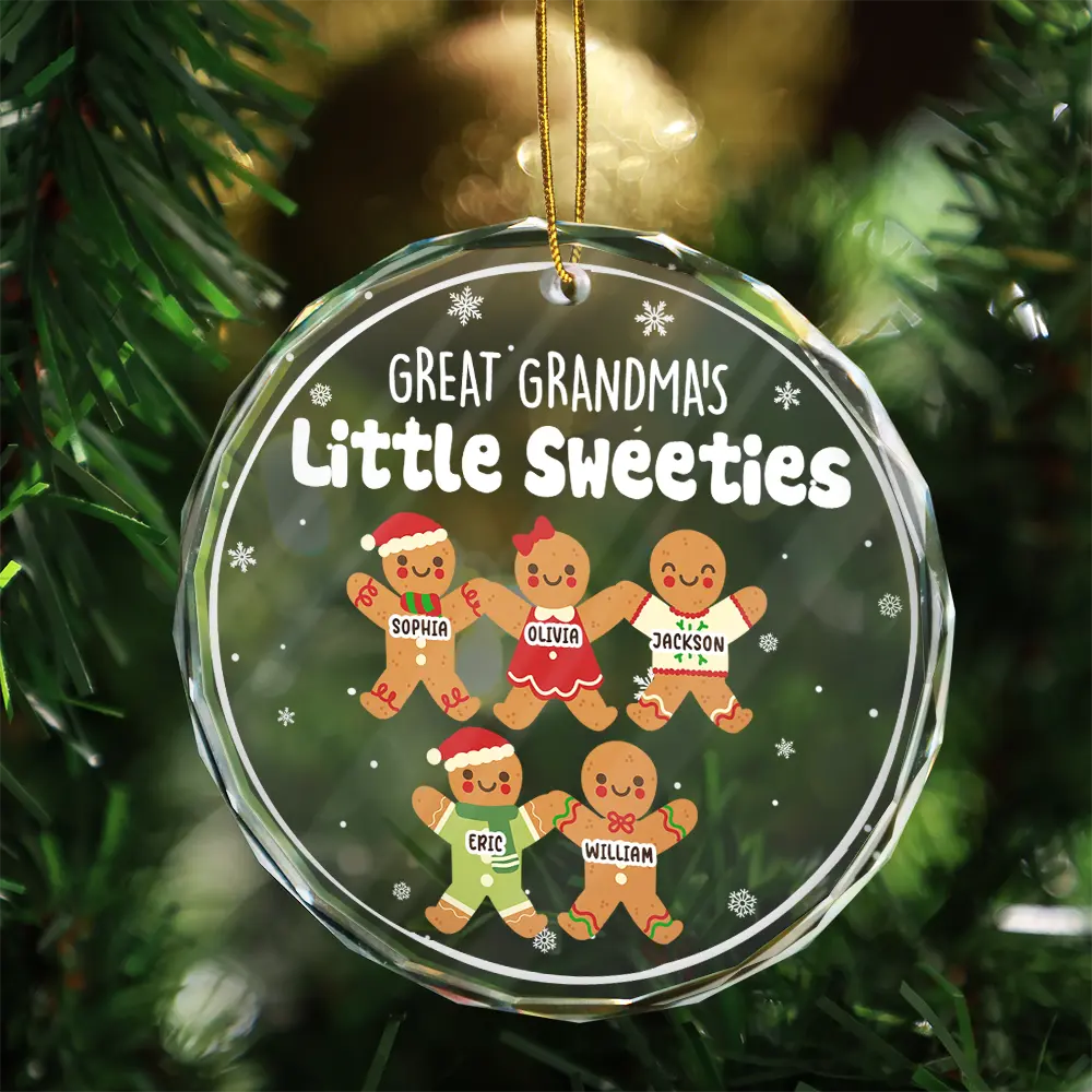 Grandma Grandpa Mom Dad Perfect Batch - Personalized Circle Glass Ornament