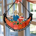 Mother & Daughter Forever Linked Together - Personalized Window Hanging Suncatcher Ornament