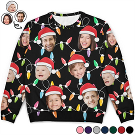 Custom Photo Funny Family Face - Personalized Unisex Ugly Sweater